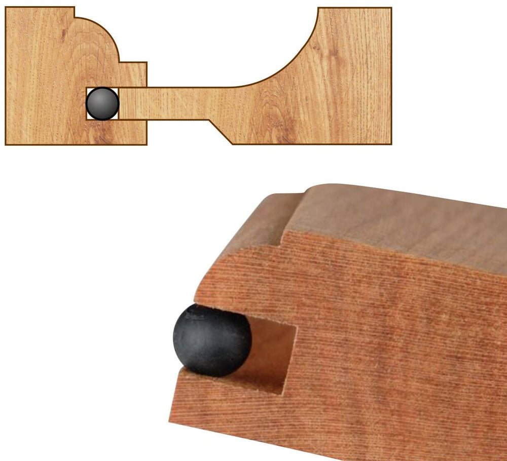 500 Pack Space Balls Raised Panel Cabinet Door Spacers 1/4" Groove Black Resin - Diamond Home USA