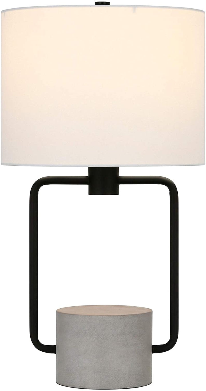 Table Lamp Blackened Bronze Concrete Black Industrial - Diamond Home USA