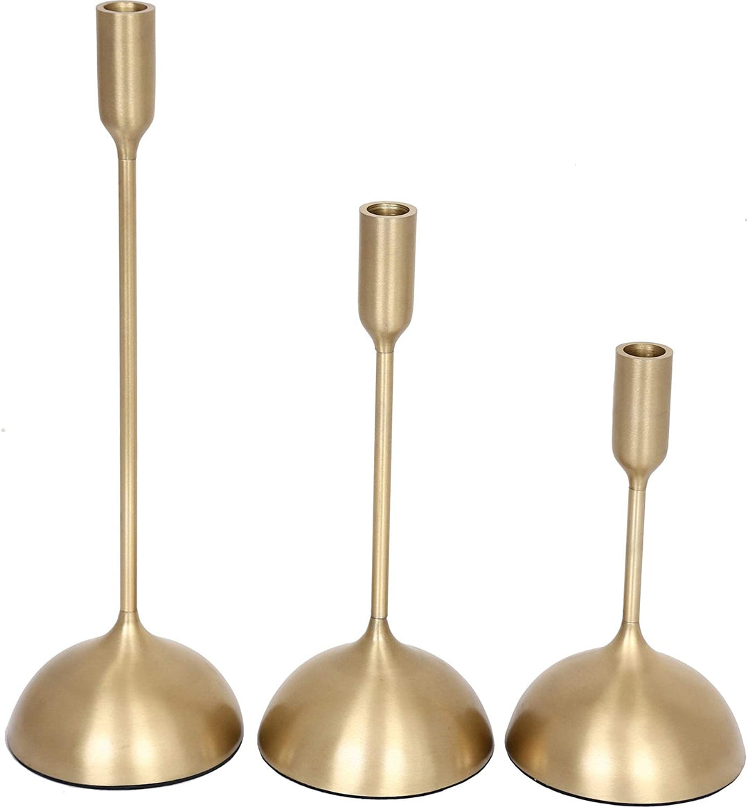 Candle Holder N/ Gold Modern Contemporary Aluminum Finish - Diamond Home USA