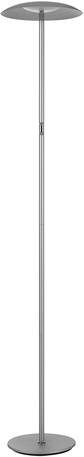 Dimmable Led Floor Lamp Silver Finish Large Lamp Mid Century Modern Bulbs Included - Diamond Home USA
