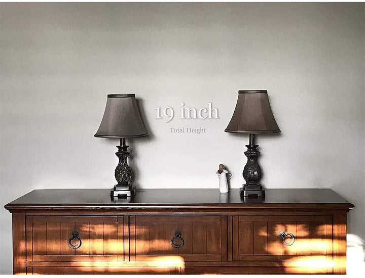 Set 2 19" h Bronze Accent Table Lamps