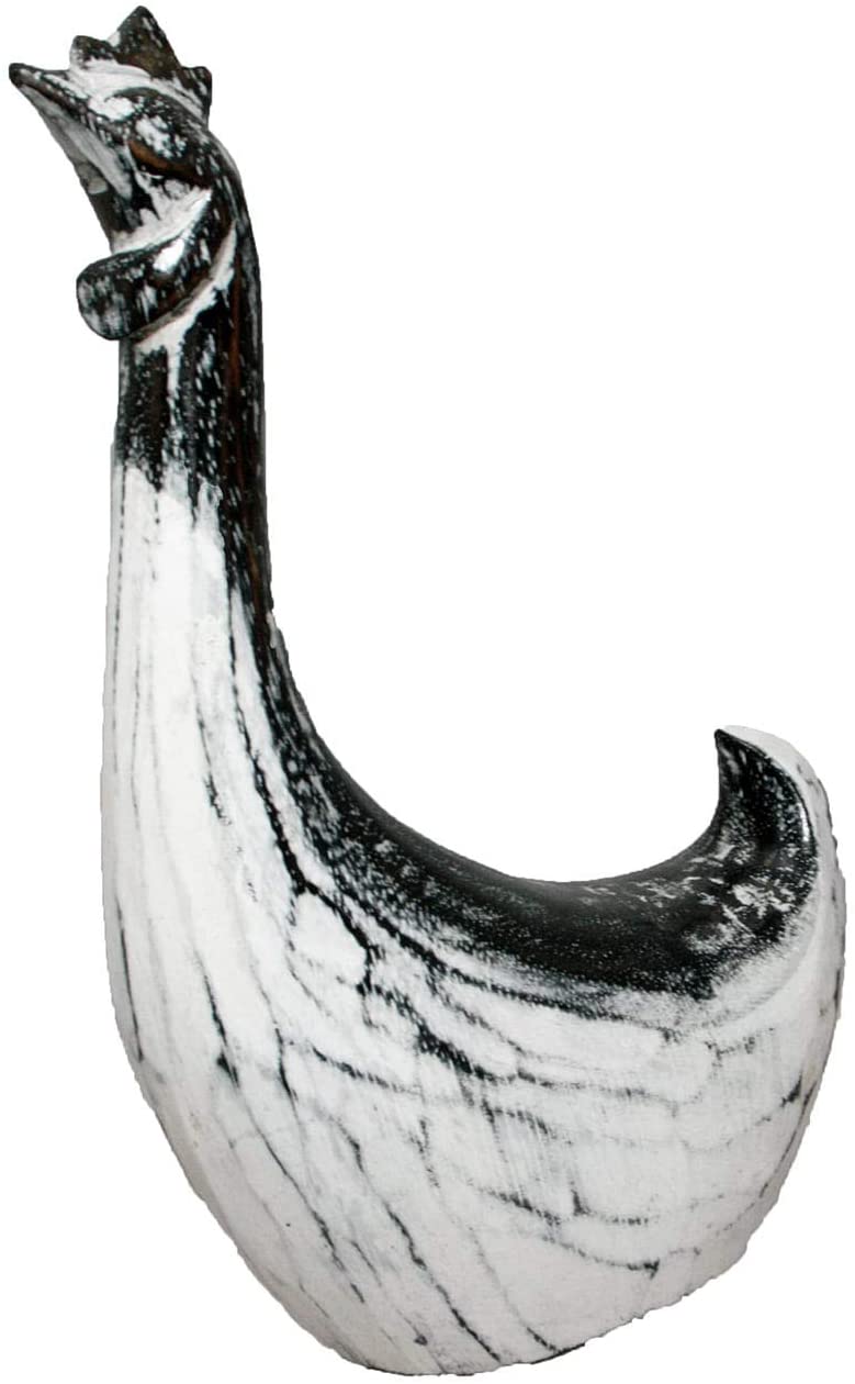 Handmade den Chicken Statue (Indonesia) Black Animals