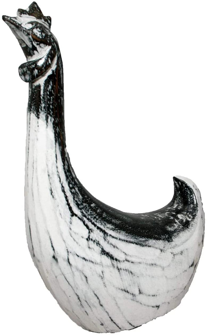Handmade den Chicken Statue (Indonesia) Black Animals