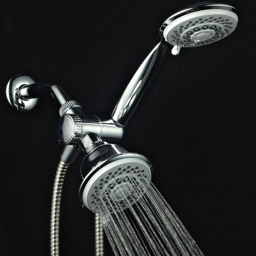 30 Setting 3 Way Luxury Shower Combo Grey Modern Contemporary Abs Chrome Stainless Steel Finish - Diamond Home USA