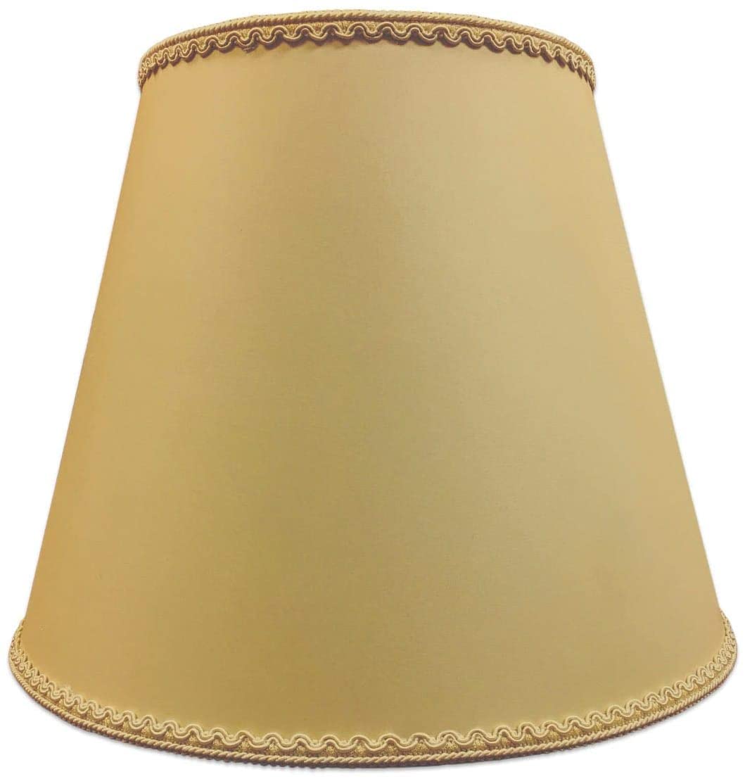 Empire Hardback Lamp Shade Top Bottom Trim (8x14x11) Brown Traditional - Diamond Home USA