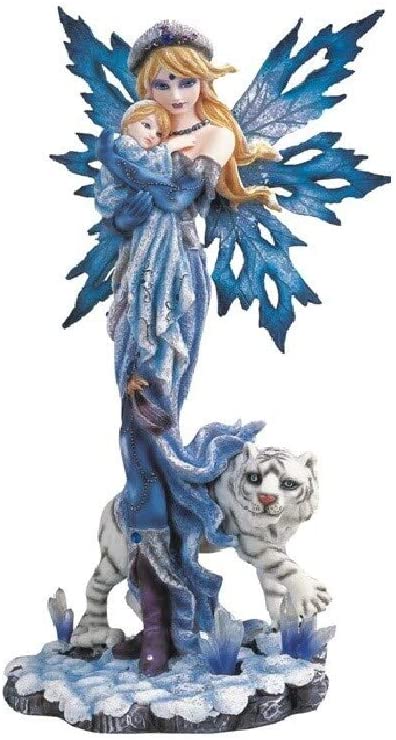 12 75" h Snow Fairy Baby White Tiger Statue Fantasy