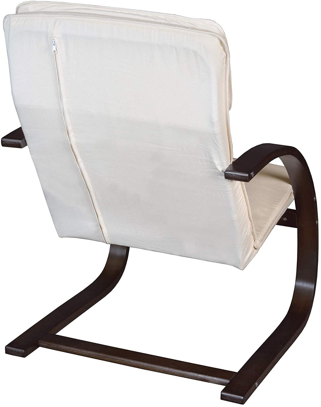 Reclining Chair Mocha Walnut/Beige Wood - Diamond Home USA