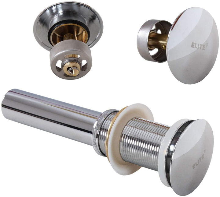 Chrome Luxury Bathroom Sink Pop up Drain Umbrella Basket