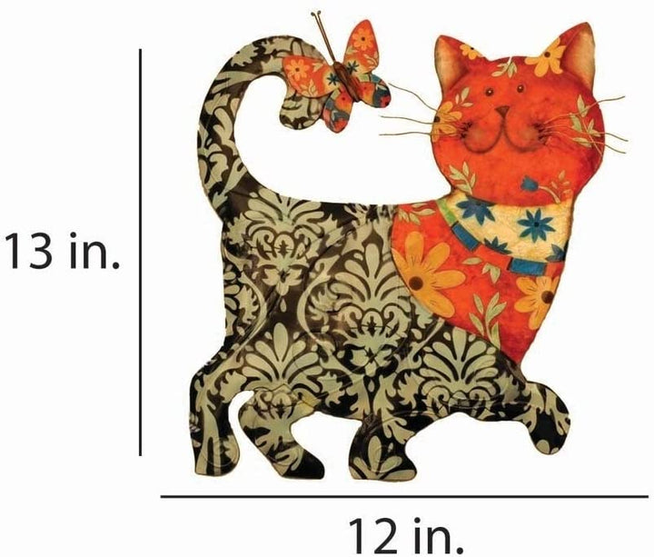 Cat Black Red Garden Decoration 12 X 1 13 Traditional