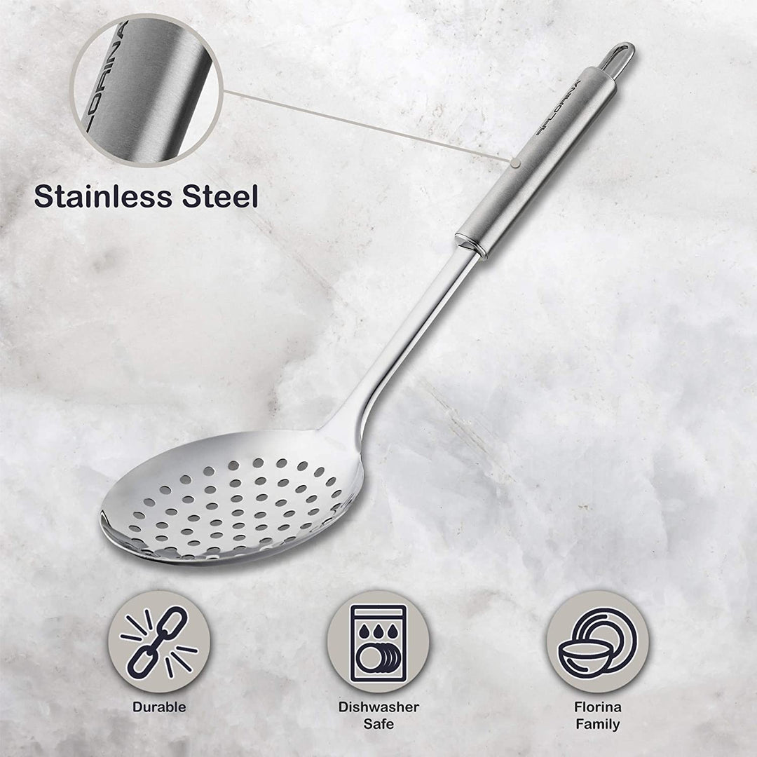Stainless Steel Skimmer Heat Resistant Clear Oval Lead - Diamond Home USA