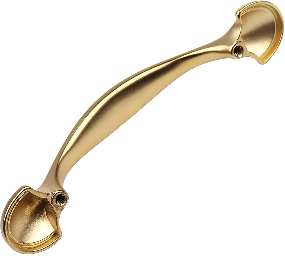 25 Pack 3 Center Brass Gold Arch Cabinet Pulls Traditional Zinc Finish - Diamond Home USA