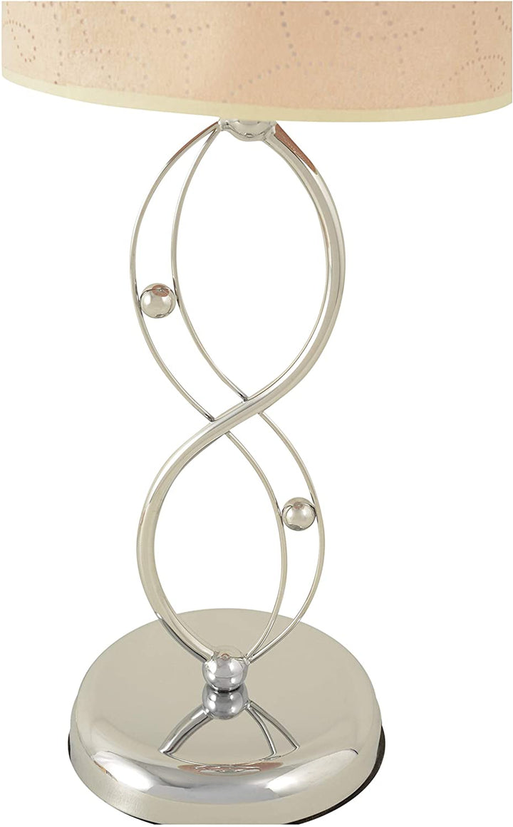 One Night 8 inch Crystal Chrome Finished Table Lamp Brown Modern Contemporary Traditional Chrome - Diamond Home USA