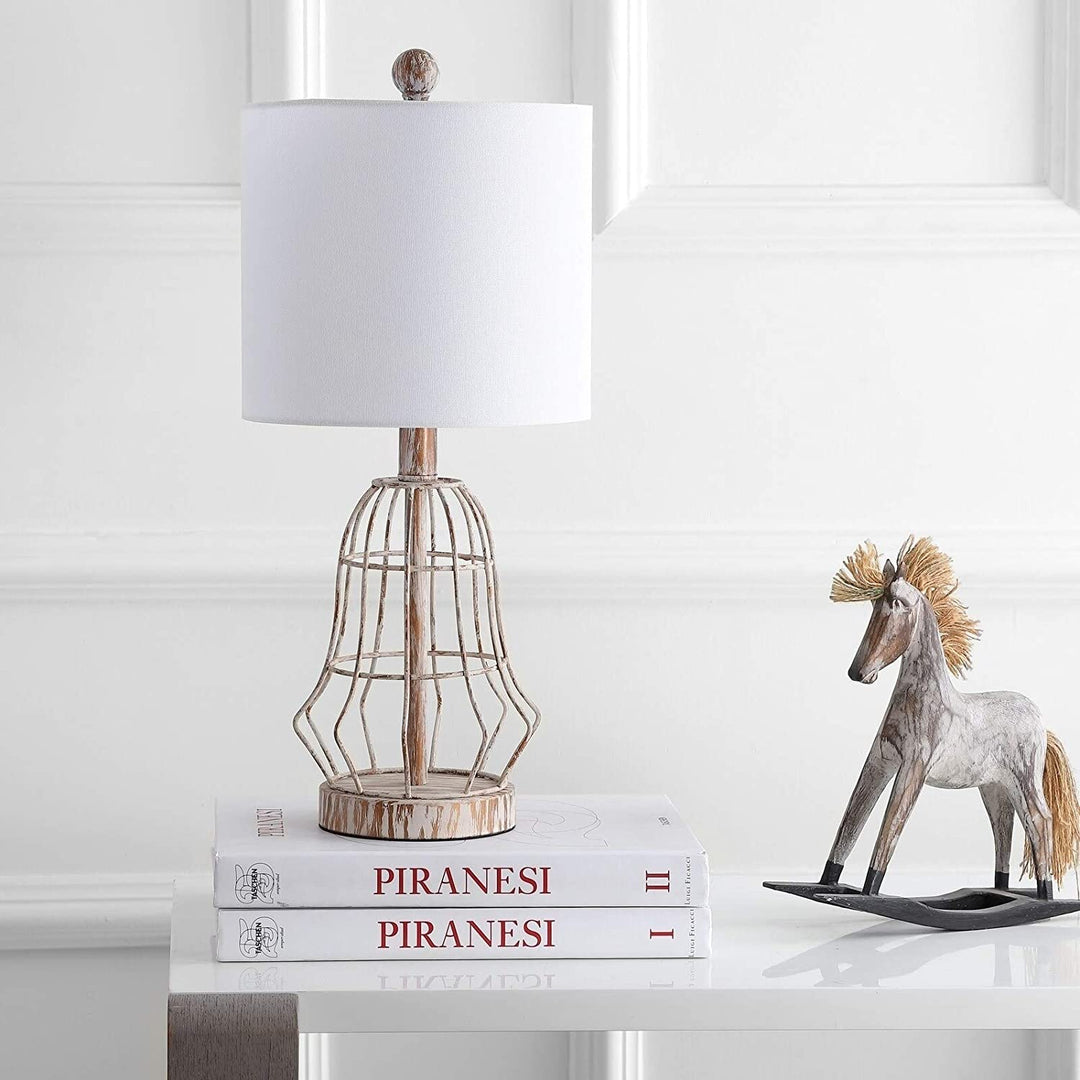 Lighting 20 inch Canes Led Table Lamp Grey Rustic