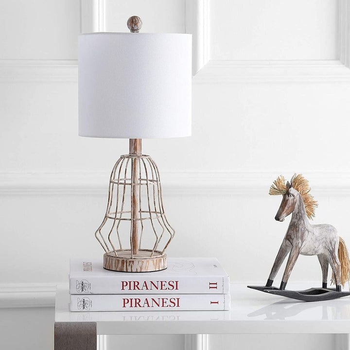 Lighting 20 inch Canes Led Table Lamp Grey Rustic