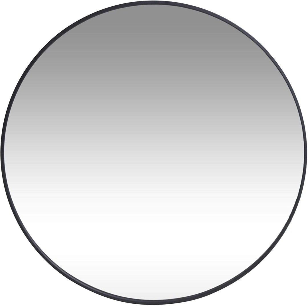 Contemporary Circular Wall Mirror 31 50" H X W 0 78" D Black