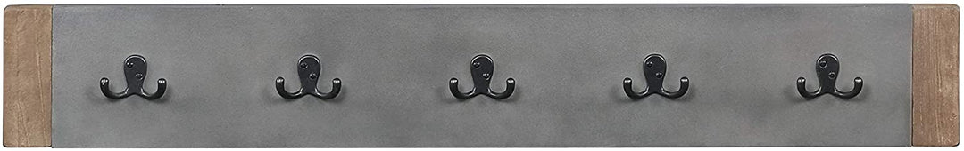 MISC Enchanted Acre 40 inch Coat Hook Faux Concrete Bench Set Grey Solid MDF Lacquer
