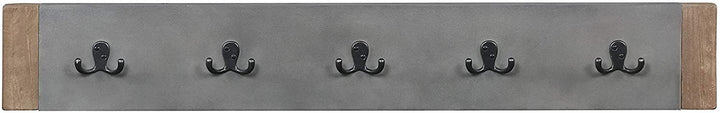 MISC Enchanted Acre 40 inch Coat Hook Faux Concrete Bench Set Grey Solid MDF Lacquer