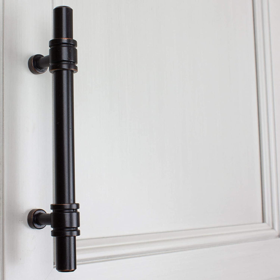 MISC 5 Pack 3 3/4 Cc Oil Rubbed Bronze Solid Barrel Bar Pulls Zinc Finish