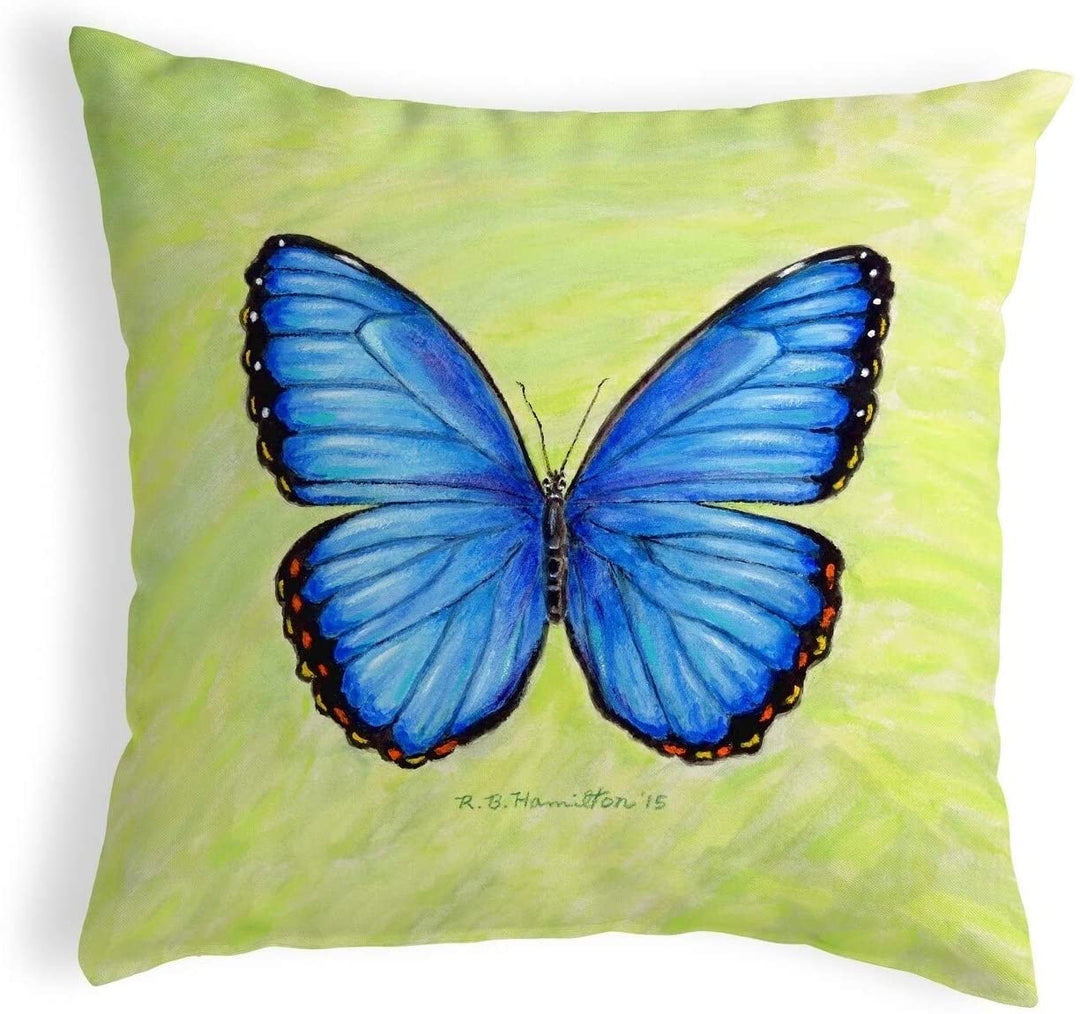 Blue Small No Cord Pillow 12x12 Color Graphic Casual