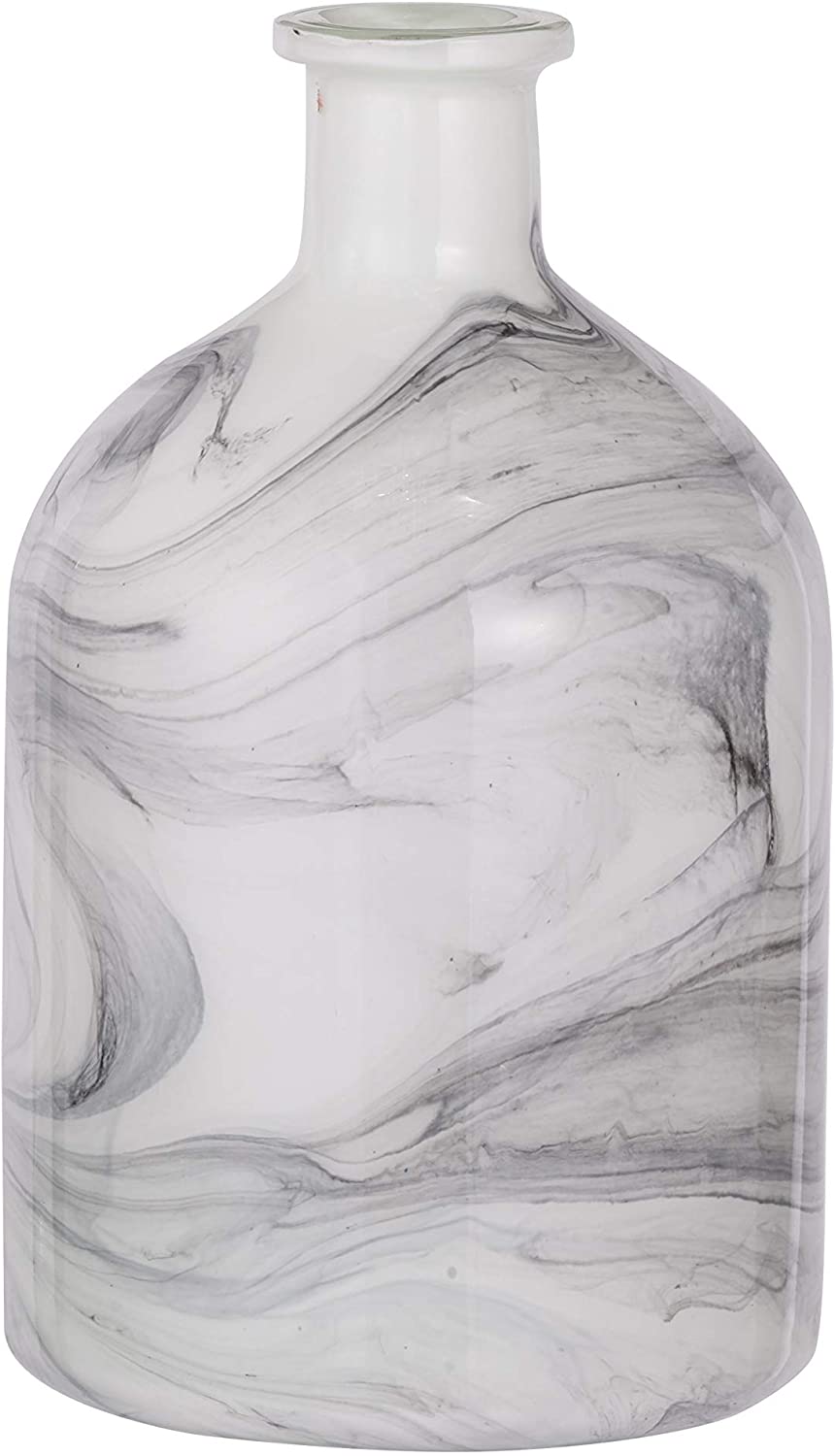 White Black Swirl Vase Color