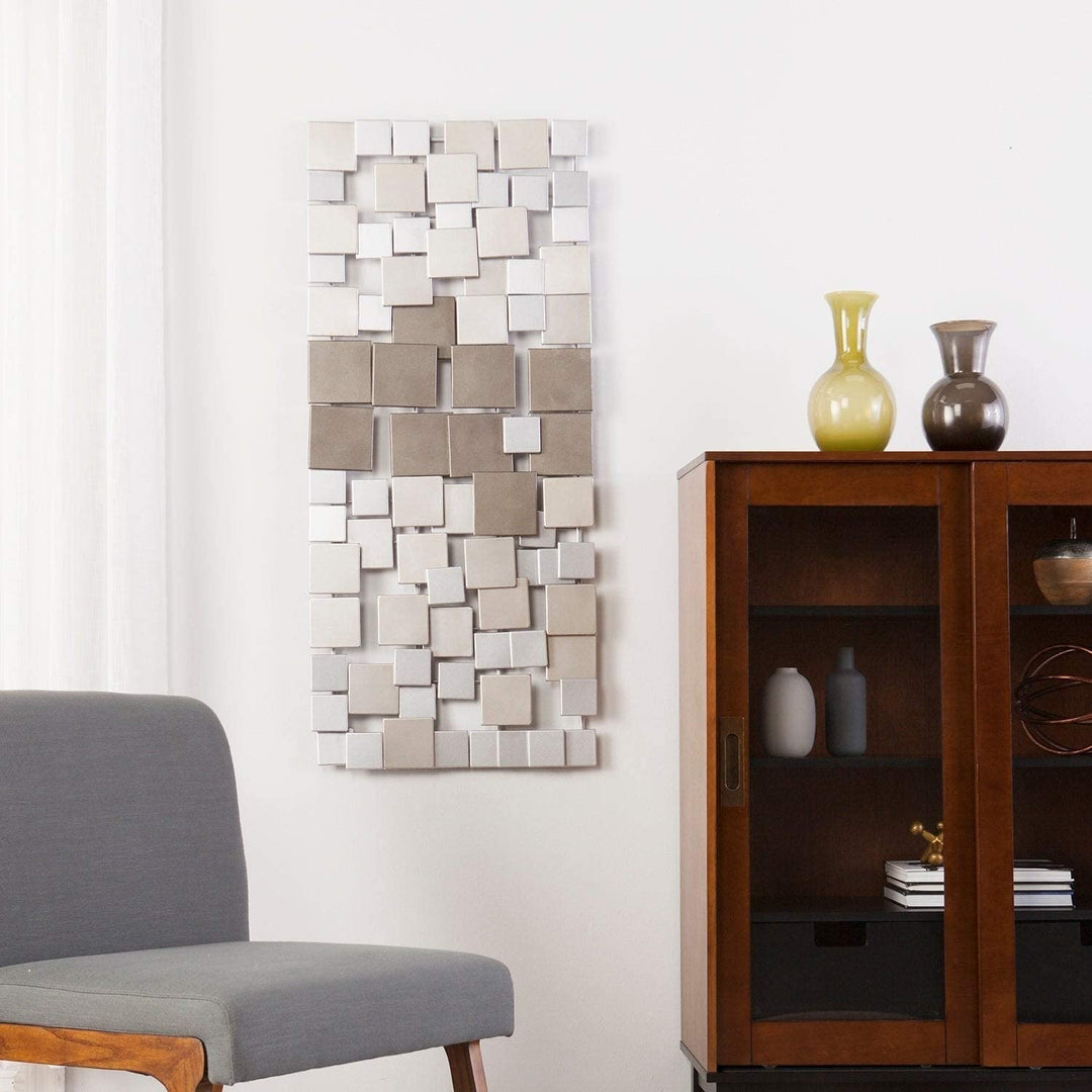 Wall Sculpture Silver Modern Contemporary Iron Metal - Diamond Home USA