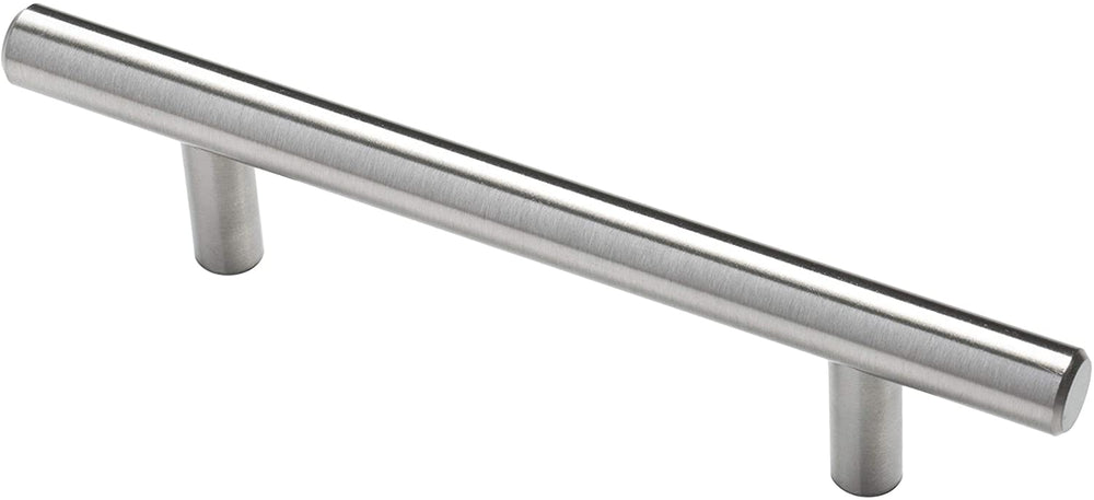6 inch Solid Stainless Steel Finished Smooth Cabinet Bar Pulls (Case 25) Grey Metal Nickel Finish - Diamond Home USA