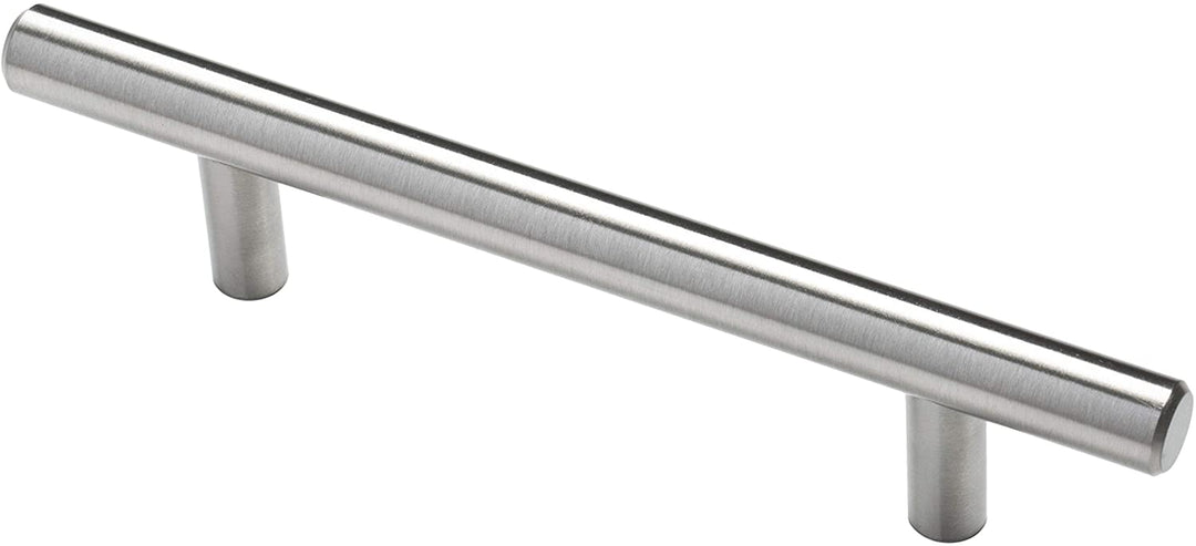 6 inch Solid Stainless Steel Finished Smooth Cabinet Bar Pulls (Case 25) Grey Metal Nickel Finish - Diamond Home USA