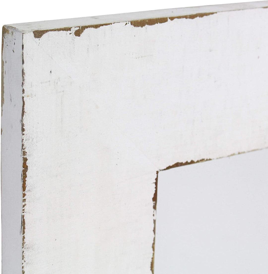 Wall Mirror White 36 X 24 36" h 24" w 1" d Farmhouse Traditional Beveled Glass