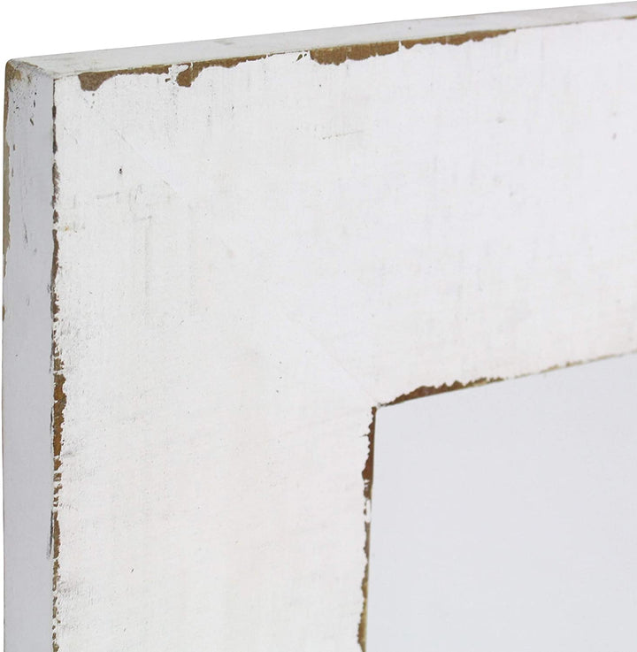 Wall Mirror White 36 X 24 36" h 24" w 1" d Farmhouse Traditional Beveled Glass