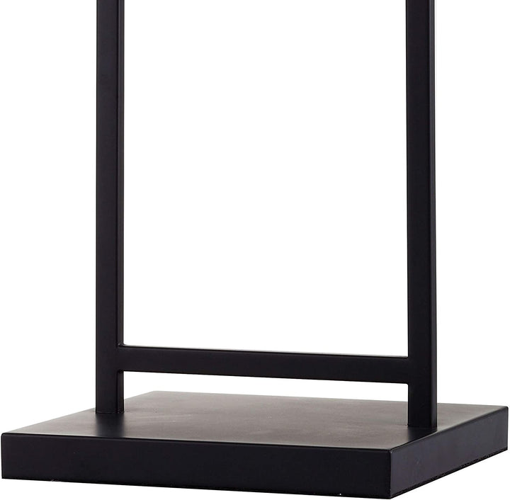Industrial Black Metal Square Base Lamp Modern Contemporary Bulbs Included