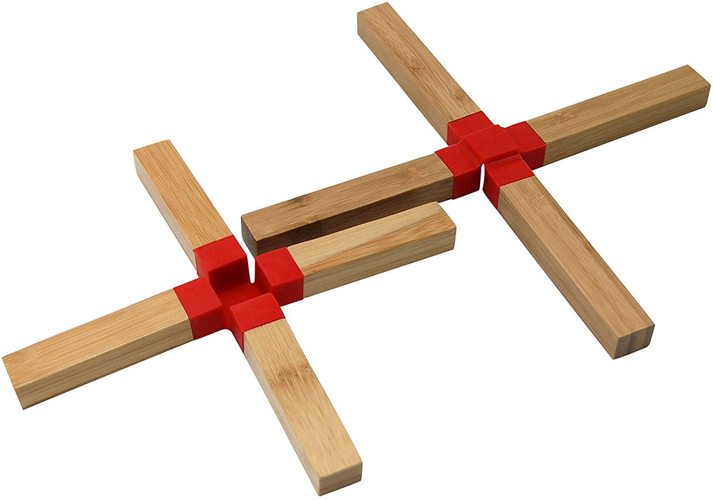 Tan Bamboo Trivet (Set 2) Brown Wood - Diamond Home USA