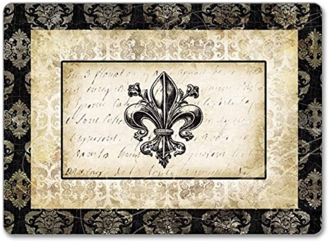 Damask Hardboard Placemat Set 2 Color Casual Country