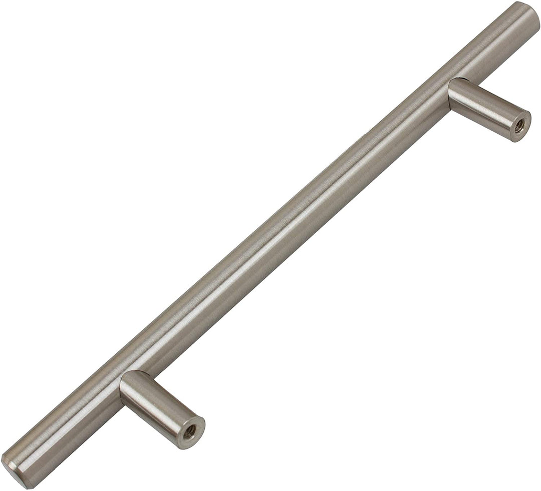 8 inch Solid Stainless Steel Finish 5 inch CC Cabinet Bar Pulls (Pack 10) Grey Metal Nickel - Diamond Home USA