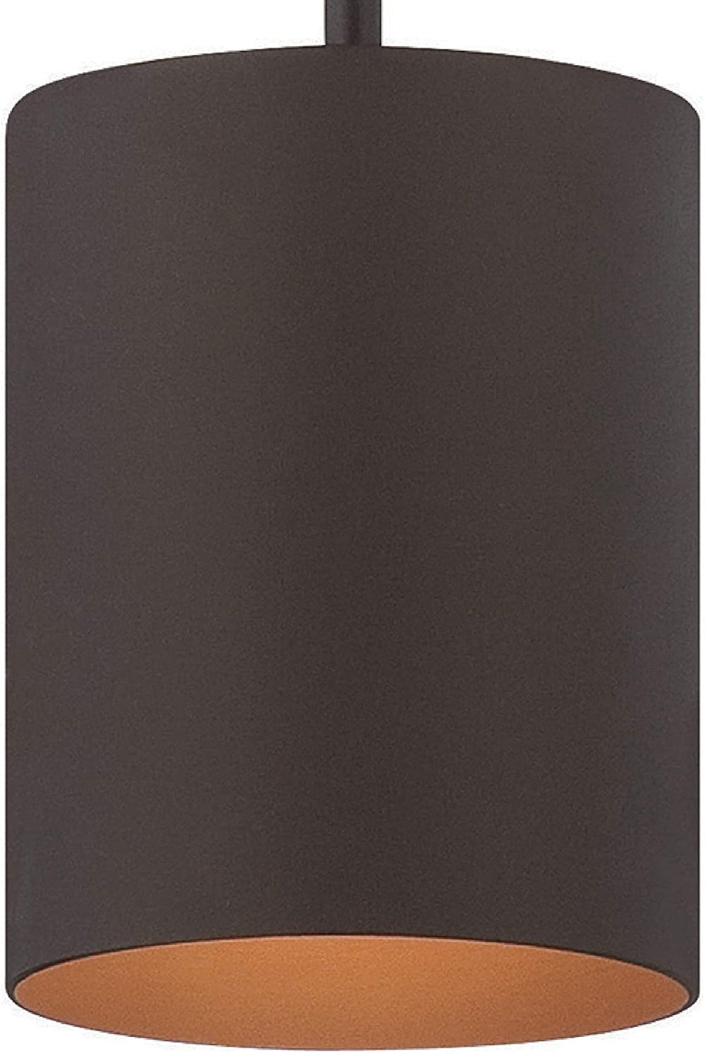 1 Light Antique Bronze Aluminum Led Cylinder Pendant Modern Contemporary Metal Dimmable
