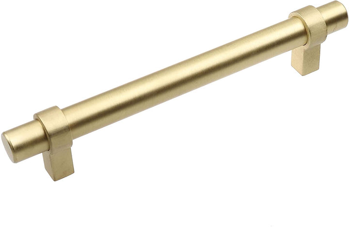 5 Pack 5 Center Satin Gold Euro Solid Cabinet T bar Pulls