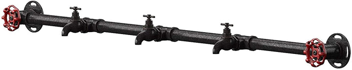 Sand Black Industrial Metal Pipe Coat Rack Rustic Matte Includes Hardware