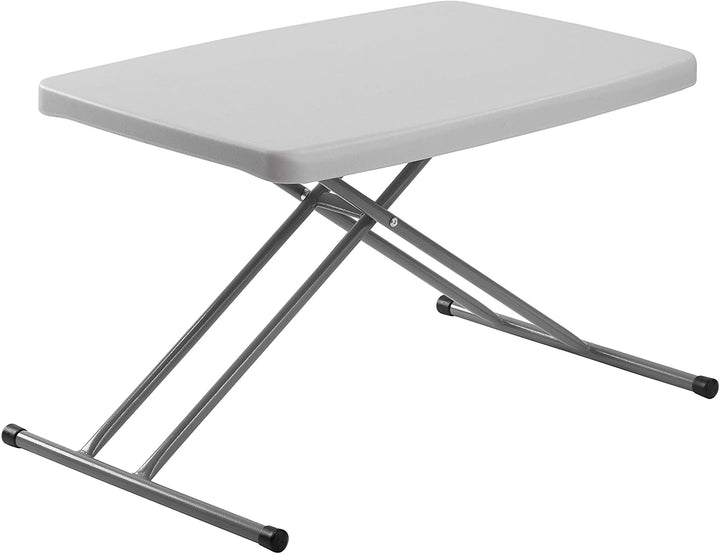 20 X 30 Height Adjustable Personal Folding Table Speckled Grey Modern Contemporary Rectangular Polypropylene - Diamond Home USA