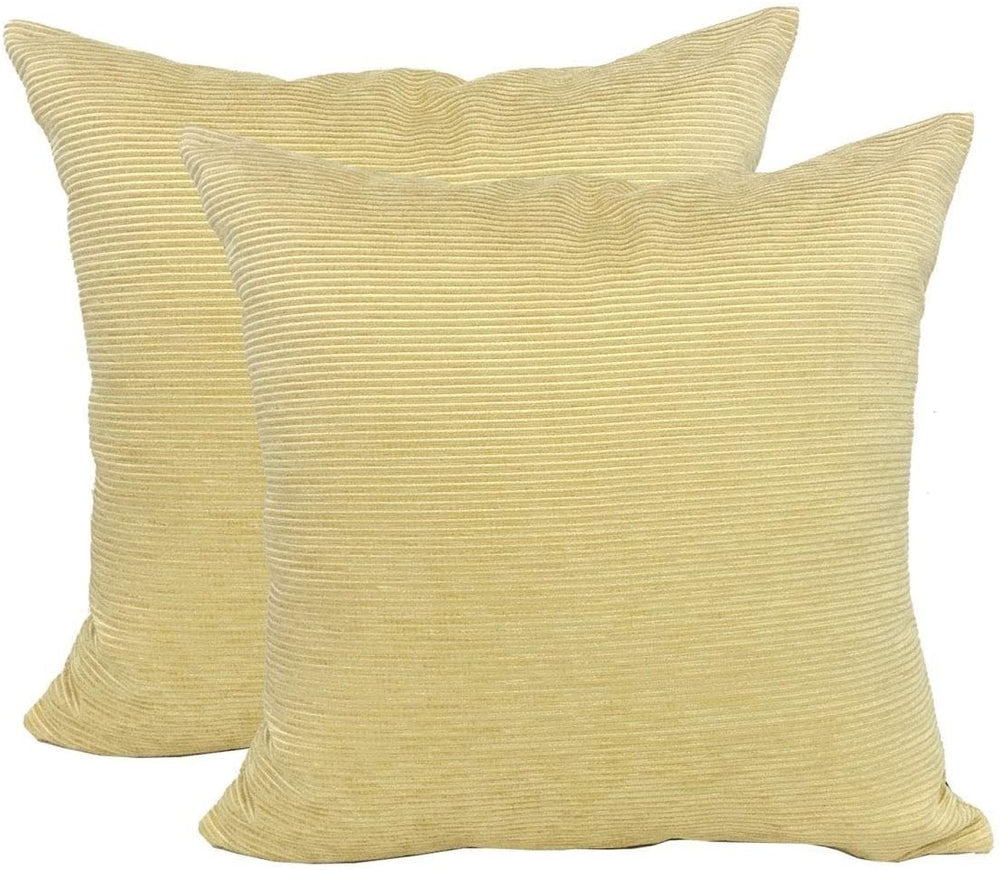 MISC Solid Decor Sofa Pillow 18"x18" Set 2 Red Color Classic Polyester