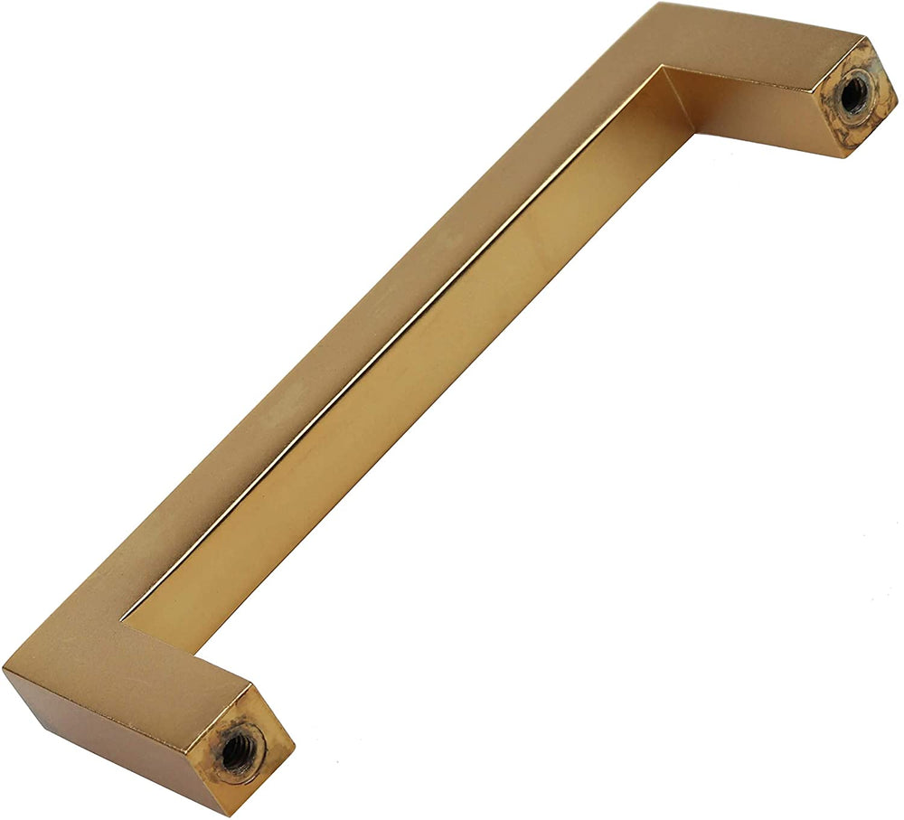 3 3/4 Center Gold Solid Square Bar Pulls (25 Pack) Brass Modern Contemporary Zinc Finish