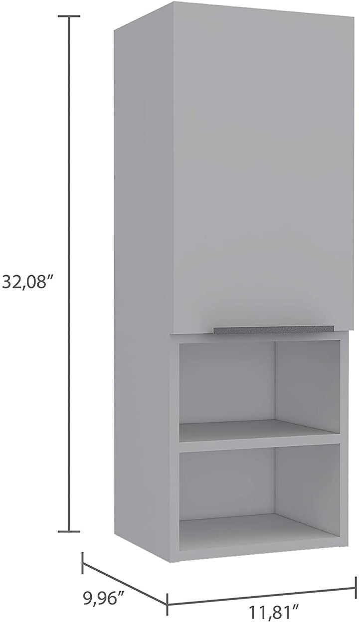 Wall Cabinet White Tan Modern Contemporary Laminate