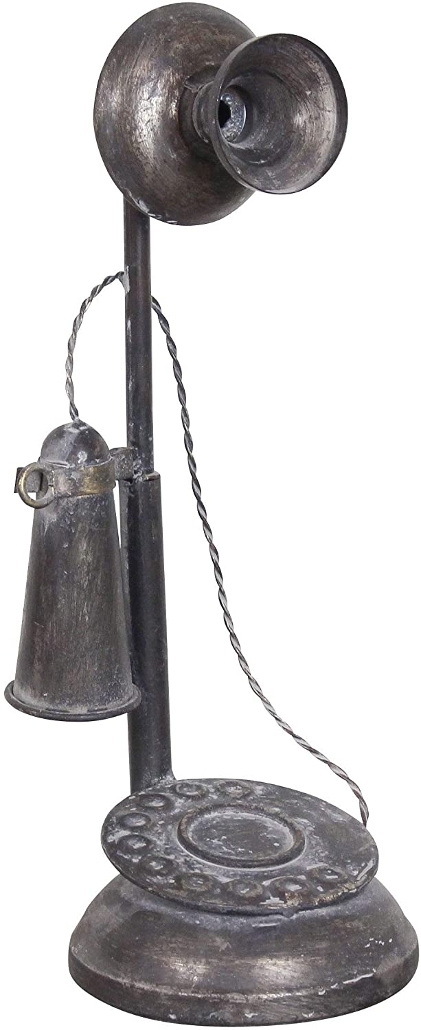 Black Metal Telephone Classic - Diamond Home USA