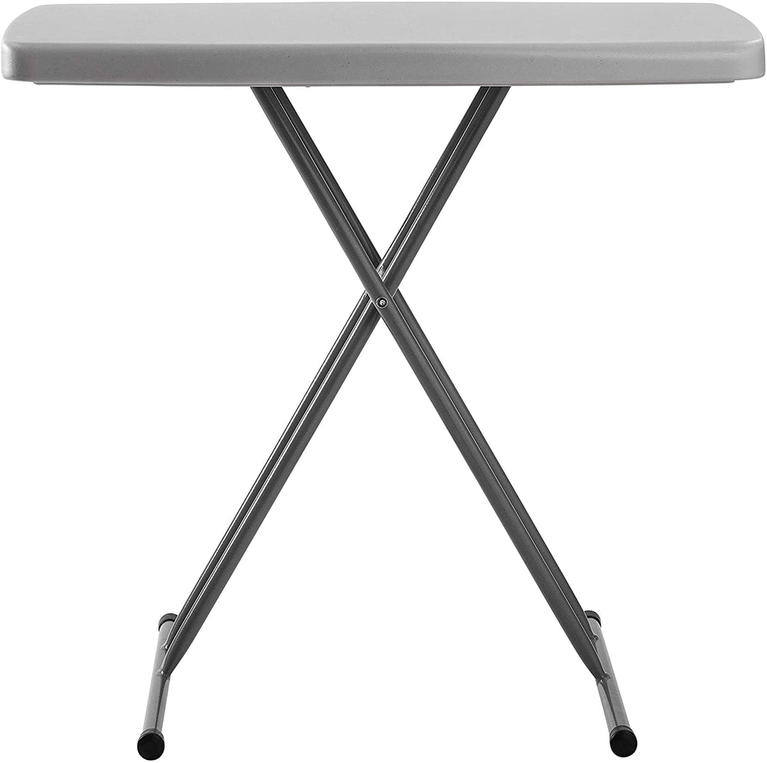 20 X 30 Height Adjustable Personal Folding Table Speckled Grey Modern Contemporary Rectangular Polypropylene - Diamond Home USA