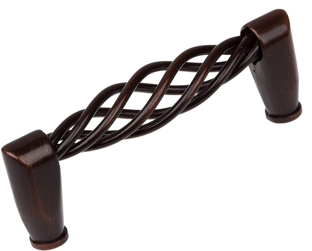3 3/4 inch Screw Center Twisted Birdcage Cabinet Hardware