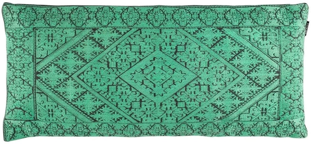 Boho Teal Green14 X 30 inch Decorative Pillow Blue Textured Casual Farmhouse Modern Contemporary Cotton Single Removable Cover