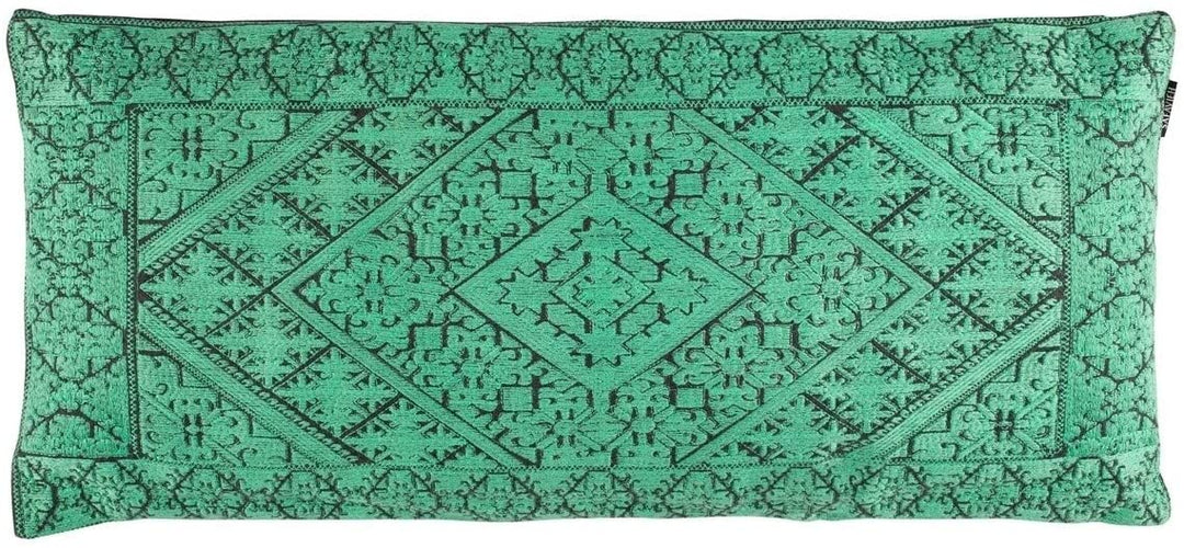 Boho Teal Green14 X 30 inch Decorative Pillow Blue Textured Casual Farmhouse Modern Contemporary Cotton Single Removable Cover