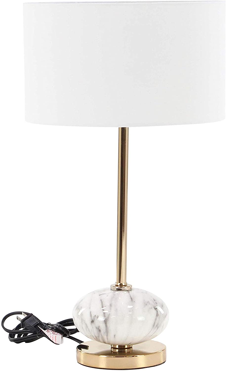 Modern Ceramic Iron Gold White Table Lamp Contemporary - Diamond Home USA