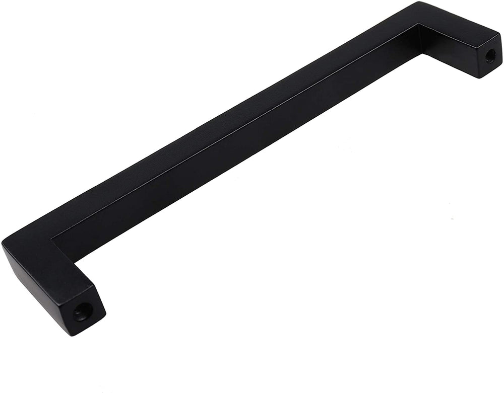 25 Pack 5 inch Center Solid Square Bar Pull Black Modern Contemporary Metal Matte - Diamond Home USA