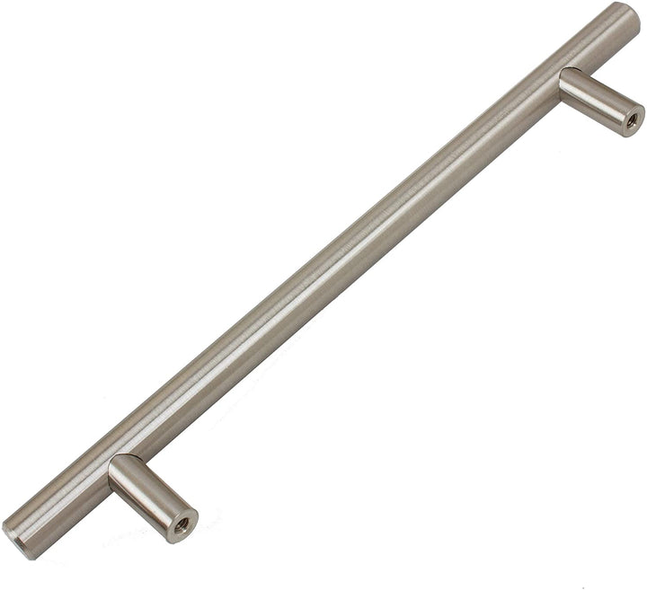 5 Pack 5 inch Center Solid Steel Cabinet Pull Modern Contemporary Metal Stainless Finish - Diamond Home USA