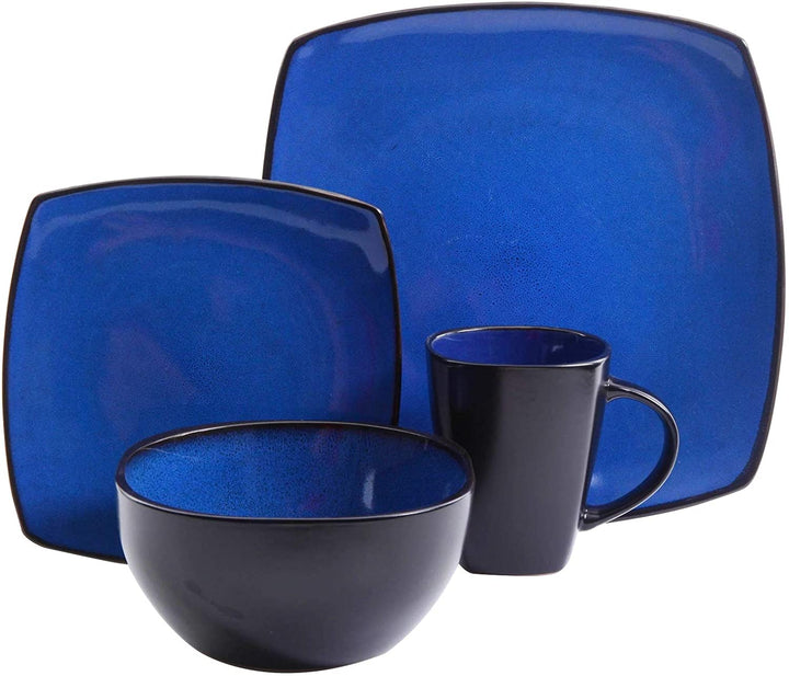 Downtown 16 Piece Stoneware Dinnerware Set Soft Square
