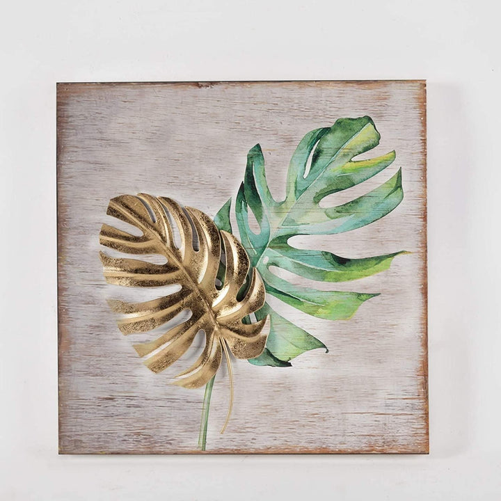 Set 2 Leaf Wall Plaque Modern Contemporary - Diamond Home USA